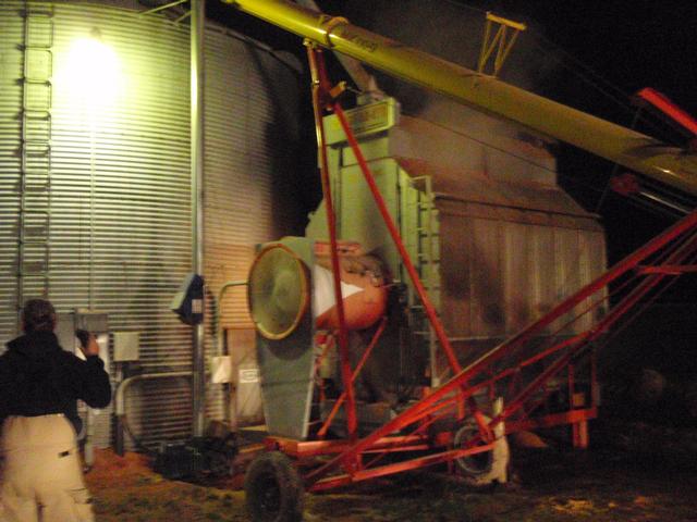 Corn bin dryer fire, November 10, 2009. Wegmann farm.
